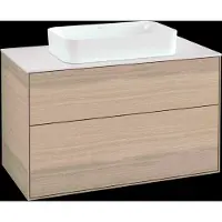 Villeroy & Boch V&B Waschtischunterschrank Finion 100x60,3x50,1mm, Gl. wh. m, Oak Veneer