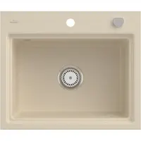 Villeroy & Boch Keramikspüle 33662FFU, Subway Style 60 S Flat Flächenbündige Spüle - inkl.