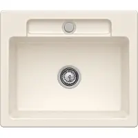 Villeroy & Boch Keramikspüle 33462FKR, Siluet 60 S flat Flächenbündige Spüle - inkl.