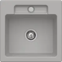 Villeroy & Boch Keramikspüle 33452FKD, Siluet 50 S flat Flächenbündige Spüle - inkl.