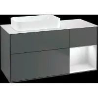 Villeroy & Boch V&B Waschtischunterschrank FINION 1200x603x501mm m Apl. Gl wh ma Regalelem