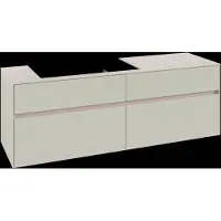 Villeroy & Boch Collaro Waschbeckenunterschrank, 4 Auszüge, wandhängend, Waschbecken links, 1600x548x500mm, C02600VN