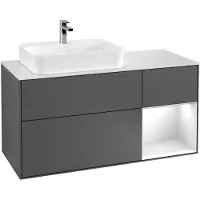 Villeroy & Boch V&B Waschtischunterschrank FINION 1200x603x501 Abdpl wh Reg wh ma/anth ma