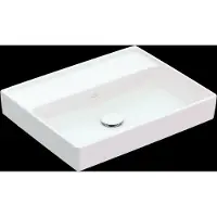 Villeroy & Boch Collaro Waschtisch, ohne Hahnloch, ohne Überlauf, 550x440mm, 4A3358RW, Farbe: Stone White CeramicPlus