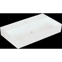 Villeroy & Boch Memento 2.0 Wandwaschbecken, 1 Hahnloch, ohne Überlauf, ungeschliffen, 800x470mm, 4A228101, Farbe: weiß-alpin