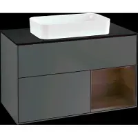Villeroy & Boch V&B Waschtischunterschrank FINION 1000x603x501mm m Apl. Gl bl ma Regalelem