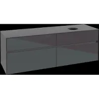 Villeroy & Boch V&B Waschtischunterschrank Collaro 160x54,8x50cm, WT rechts, Glossy Grey