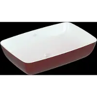 Villeroy & Boch V&B Aufsatzwaschtisch Artis 58x38cm, o. HLB, ohne Überlauf, Bordeaux
