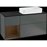 Villeroy & Boch V&B Waschtischunterschrank Finion 120cm, Pl b m, Rg li wal ven, Anthrac. m