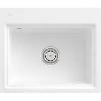Villeroy & Boch Keramikspüle 33661FRW, Subway Style 60 S Flat Flächenbündige Spüle - inkl.