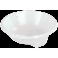 Villeroy & Boch Architectura Onderbouwwastafel Rond zonder kraangat 46x46x17,5 cm Alpin Wit
