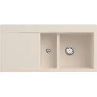 Villeroy & Boch V&B Einbauspüle SUBWAY 60 FLAT 965x475mm Be re Handbet ivory