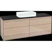 Villeroy & Boch V&B Waschtischunterschrank Finion 160x60,3x50,1cm, Gl. bla m, Oak Veneer