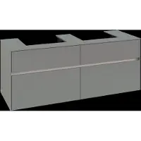 Villeroy & Boch Waschbeckenunterschrank Collaro, Eckig Soft Green, 1400x548x500 mm, mit Beleuchtung und 4 Auszügen