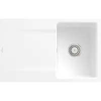 Villeroy & Boch Keramikspüle 33341FRW, Siluet 45 flat Flächenbündige Spüle - inkl.