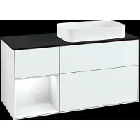 Villeroy & Boch V&B Waschtischunterschrank FINION 1200x603x501mm m Apl. Gl bl ma Regalelem