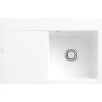 Villeroy & Boch Keramikspüle 33471FKG, Subway Style 45 Flat Einbauspüle - inkl.