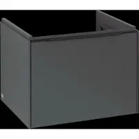 Villeroy & Boch Subway 3.0 Waschbeckenunterschrank, 1 Auszug, 572x429x478mm, C57701VR, Farbe: Front/Korpus: Graphite, Griff: Volcano Black