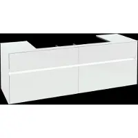 Villeroy & Boch V&B Waschtischunterschrank Collaro 160x54,8x50cm, WT mi, LED 12W, glo wh.