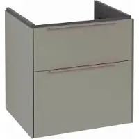 Villeroy & Boch Subway 3.0 Waschbeckenunterschrank, 2 Auszüge, 572x576x478mm, C57802VM, Farbe: Front/Korpus: Taupe, Griff: Taupe