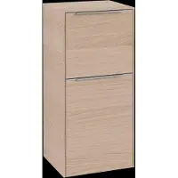 Villeroy & Boch Subway 3.0 Seitenschrank, 1 Auszug und eine Tür Anschlag links, 400x860x362mm, C59400VJ, Farbe: Front/Korpus: Nordic Oak, Griff: Aluminium glänzend