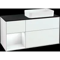 Villeroy & Boch V&B Waschtischunterschrank FINION 1200x603x501 Abdpl bl Reg gls wh/gls wh