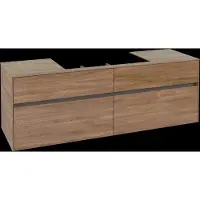 Villeroy & Boch V&B Waschtischunterschrank Collaro 160x54,8x50cm, WT mittig, kansas oak