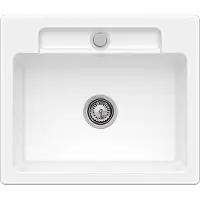 Villeroy & Boch Keramikspüle 33462FR1, Siluet 60 S flat Flächenbündige Spüle - inkl.