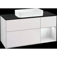 Villeroy & Boch V&B Waschtischunterschrank FINION 1200x603x501mm m Apl. Gl bl ma Regalelem