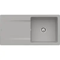 Villeroy & Boch Keramikspüle 33362FKD, Siluet 60 flat Flächenbündige Spüle - inkl.