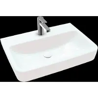 Villeroy & Boch O.Novo Wastafel Zonder Overloop Met Kraangat 65x46x17,5 cm Wit CeramicPlus