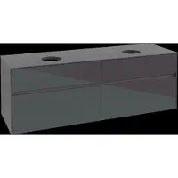 Villeroy & Boch Collaro Waschbeckenunterschrank, Wandmontage, 4 Auszüge, für 2 Waschbecken, 1600x548x500mm, C05200FP