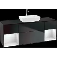 Villeroy & Boch V&B Waschtischunterschrank Finion 160cm, Pl b m, Reg wh. m Lac, bla m Lac