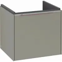 Villeroy & Boch V&B Waschtischunterschrank Subway 3.0 47,3x42,9x40,8cm, o. LED/Gr Alu gl, Tau