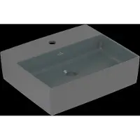 Villeroy & Boch VB Memento 2.0 Aufsatzwaschtisch 4A0751 500x420mm Eckig Graphite CeramicPlus