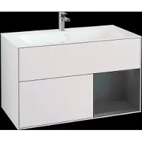 Villeroy & Boch V&B Waschtischunterschrank Finion Reg re md bl. m Lac, White matt lacquer