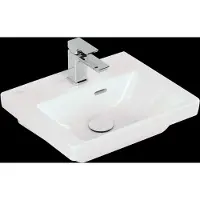 Villeroy & Boch V&B Handwaschbecken Subway 3.0 45x37cm, eck., m HL/mit ÜL, weiß C-plus