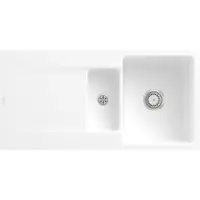 Villeroy & Boch Keramikspüle 33371FRW, Siluet 60 R flat Flächenbündige Spüle - inkl.