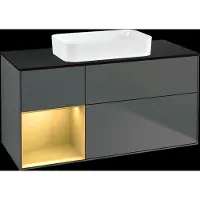 Villeroy & Boch V&B Waschtischunterschrank FINION 1200x603x501mm m Apl. Gl bl ma Regalelem