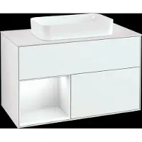 Villeroy & Boch V&B Waschtischunterschrank FINION 1000x603x501mm m Apl. Gl wh ma Regalelem