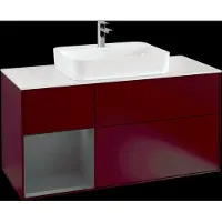 Villeroy & Boch V&B Waschtischunterschrank Finion 120cm, Pl w m, Reg li Anthrac. m, Peo m