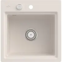 Villeroy & Boch Keramikspüle 33552FKR, Subway Style 50 S Flat Flächenbündige Spüle - inkl.