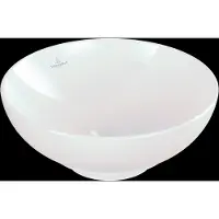 Villeroy & Boch Loop & Friends Aufsatzwaschbecken, 380x380x120mm, ohne Überlauf, ohne Hahnloch, 4A4501R1, Farbe: Alpinweiß CeramicPlus