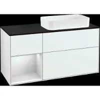 Villeroy & Boch V&B Waschtischunterschrank FINION 1200x603x501mm m Apl. Gl bl ma Regalelem