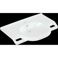 Villeroy & Boch ViCare Waschtisch, 1 Hahnloch, mit Überlauf, ungeschliffen, 800x550mm, 412080T2, Farbe: Weiß AntiBac Ceramic Plus