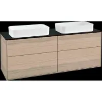 Villeroy & Boch V&B Waschtischunterschrank Finion 160x60,3cm, Abd.-Pl. bla m, Oak Veneer
