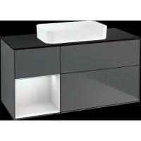 Villeroy & Boch V&B Waschtischunterschrank FINION 1200x603x501mm m Apl. Gl bl ma Regalelem
