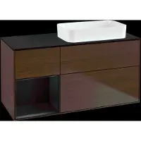 Villeroy & Boch V&B Waschtischunterschrank Finion 120x60 cm, Reg li bla m Lac, wal veneer