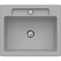Villeroy & Boch Keramikspüle 33462FKD, Siluet 60 S flat Flächenbündige Spüle - inkl.