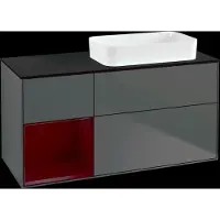 Villeroy & Boch V&B Waschtischunterschrank FINION 1200x603x501mm m Apl. Gl bl ma Regalelem